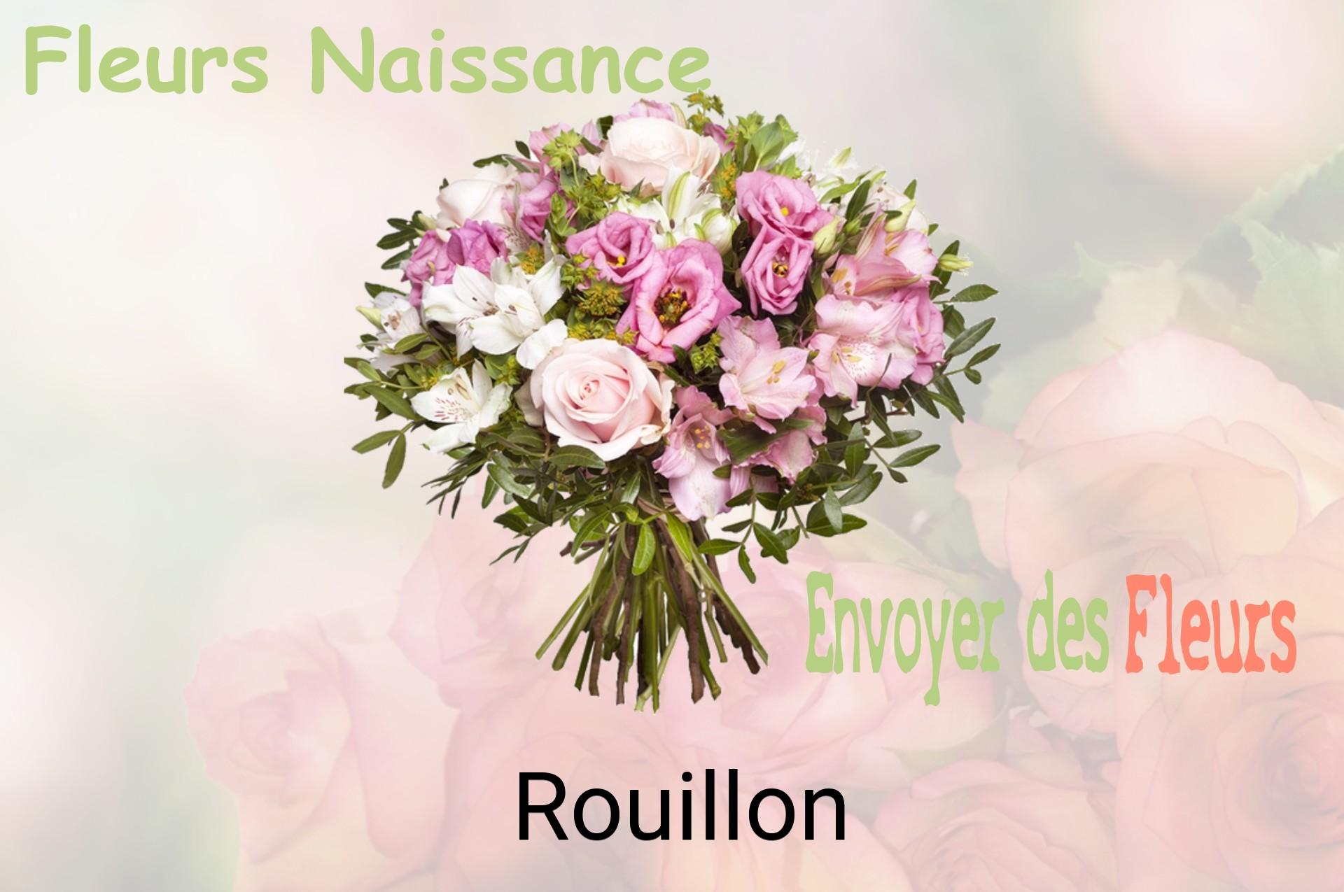 Bouquet de fleurs de naissance livré à Rouillon